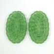 100% Natural Serpentine Gemstone Green Oval Hand Carved 40*24mm Jewelry