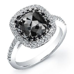 Natural Black Diamond Ring
