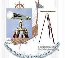Brass Telescopes, Brass Binoculars And Magnifying Glasses