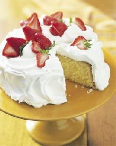 Hot Milk Cake With Cream And Berries Recipe