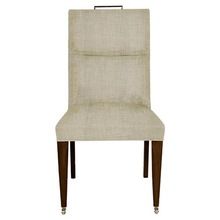 Modern Classic Upholstered Caster Dining Chair