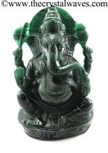 Green Aventurine Hand Carved Ganesh