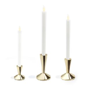 Contemporary Brass Taper Candle Holder