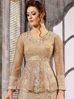 Attractive Beige Embroidered Lehenga