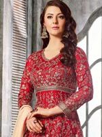 Charming Red Embroidered Lehenga