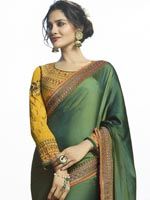 Royal Look Green Crepe Silk Saree