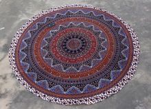 Multicolor Elephant Mandala Round Tapestry