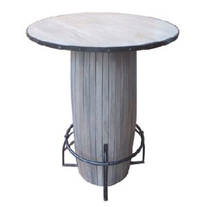 Indian Iron Wooden Bar Table