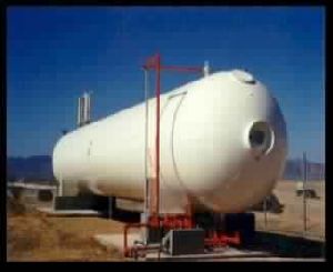 Anhydrous ammonia storage tanks
