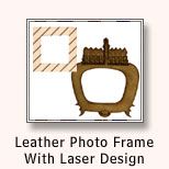 Leather Photo Frame With Laser Design