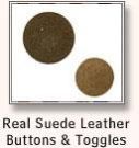 Real Suede Leather Buttons Toggles