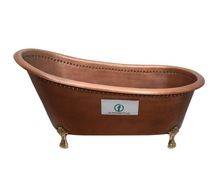 Brass Claw Foot Full Hammered Copper Bathtub Antique Patina Tub