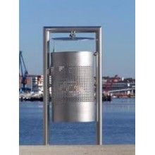 Pole Hanging Dustbin Steel