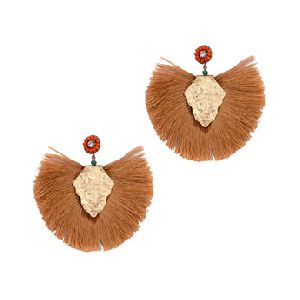 GOLD METAL FRINGES EARRING