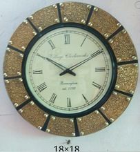 Wall Clock With Beautiful Handcrafted, Technique : Polished