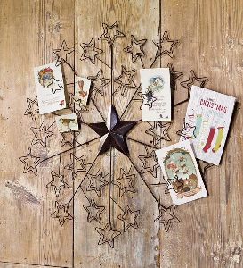 Iron Wire Holiday Greeting Card Holder Display
