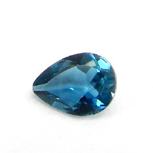 0.7 Cts London Blue Topaz Gemstone Pear Cut 5x7mm IG4125