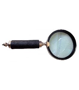 Antique Brass Hand Held Magnifying Glass