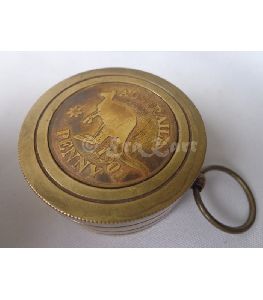 Brass Australia Penny Sundial Compass
