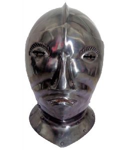Medieval Armour Helm Helmet With Face-Mask Visor