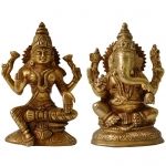 Lakshmi Ganesha Pair OF Brass