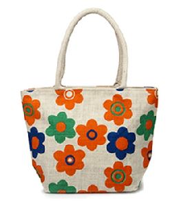 Jute embroidery bag for women