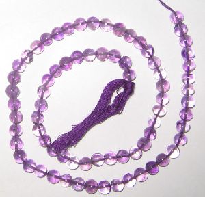 Amethyst round plain beads