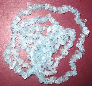 Blue topaz chip gem beads