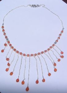 Carnelian bead necklace
