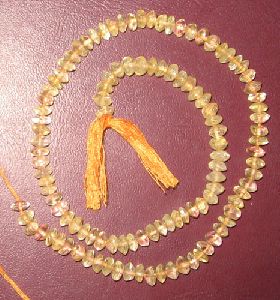 Citrine plain rhondelle gem beads
