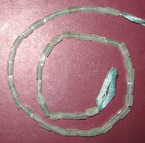 Grenn avnturine square tube gem beads