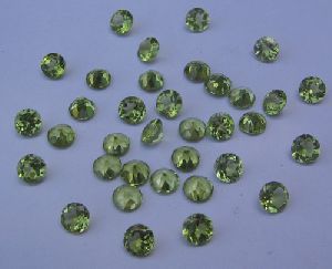 Peridot 5mm rd. cut/faceted gem stone