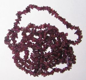 Pink turmaline chip gem beads