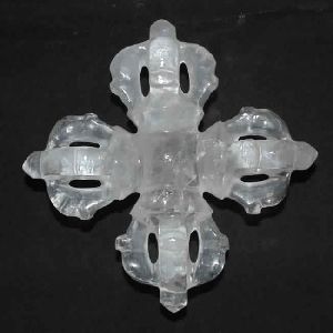 Crystal Quartz Gemstone Tibetan Magic Talisman Dorje