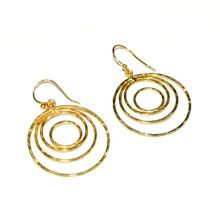 Wire Brass Dangle Earrings