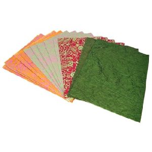 assorted color handmade papers