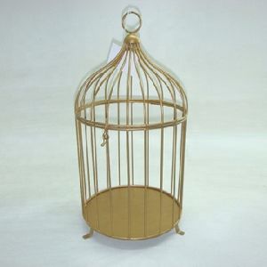 Gold Powder Coated Metal Iron Large Bird Cage
