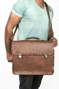 15 inch Genuine Leather Laptop Office Messenger Bag