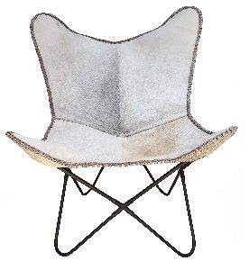 Butterfly Chair Lady in Grey