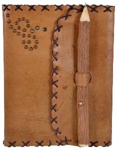 Handmade Leather Bound Notepad for Men and Women