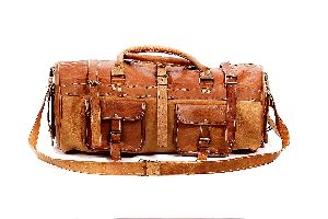 Leather Duffel Bag for Travel