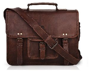 Rustic Vintage Leather Messenger Bag Laptop Bag Briefcase Satchel Bag By Znt Bags