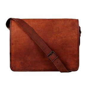 Znt bags Men's Leather 15-Inch Brown Laptop Multi-Compartment Laptop Sleeves/Briefcase/Messenger Bag/Laptop Bag