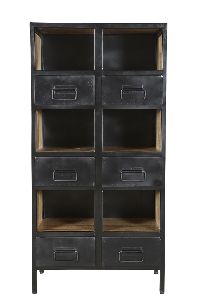 Iron wooden bookshelf