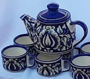 mughal paiting tea set