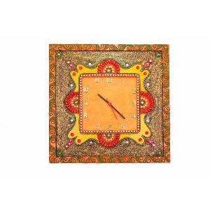 Rajsthani kundan square clock (HD19)