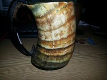 drinking glasses made from natural buffalo horn