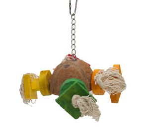 BirdSpot Coco Satellite Block Hanging Bird Toy