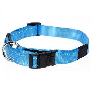 Blue Adjustable Nylon Large Dog Collar