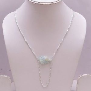 Aquamarine Raw Gemstone Necklace